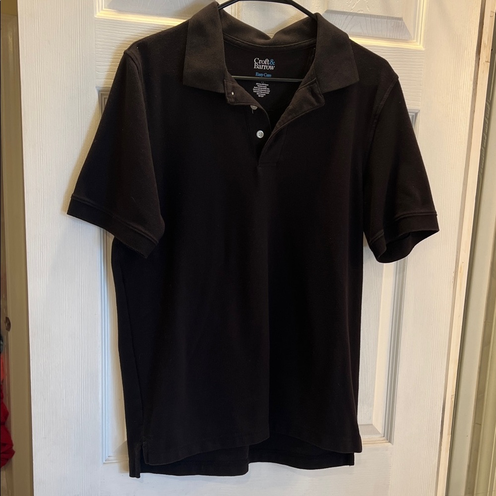 croft & barrow Classic Black Polo Shirt for Men